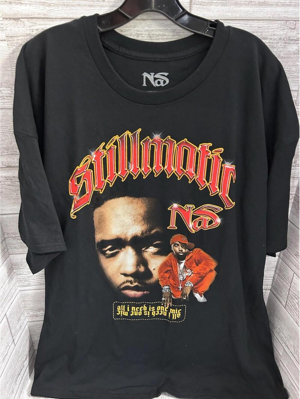Nas Stillmatic Rap T-Shirt Black Men’s 3XL Hip Hop Graphic Tee NWOT RARE